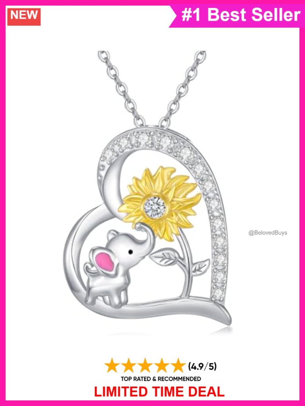 925 Sterling Silver Elephant Pendant Necklace Dainty Animal Jewelry Gift for
